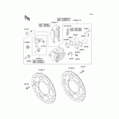 Схема вузла: Переднє гальмо для Kawasaki VN1700 Vulcan 1700 Nomad