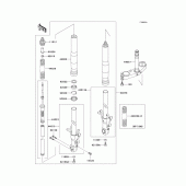 Схема узла: Опционные детали передней вилки для Kawasaki ZX750 Ninja ZX-7R