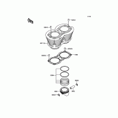 Схема вузла: Циліндр & Поршень для Kawasaki EJ800 W800
