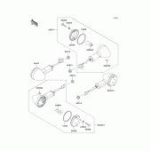 Схема узла: Поворотники для Kawasaki EN500 Vulcan 500