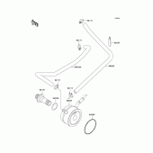 Схема узла: Масляный охладитель для Kawasaki ZX600 Ninja ZX-6