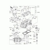 Схема узла: Головка цилиндра для Kawasaki EJ800 W800