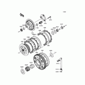 Схема узла: Сцепление для Kawasaki ZX1000 Z1000SX