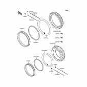 Схема вузла: Колеса (Шини) для Kawasaki KLE400