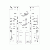 Схема узла: Вилка передней оси для Kawasaki EX400 Ninja 400R ABS