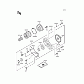 Схема узла: Масляный насос & Масляный фильтр для Kawasaki KLX250 KLX250
