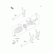 Схема вузла: Change drum/shift fork для Kawasaki ZX600 Ninja ZX-6