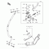 Схема вузла: Передній гальмівний циліндр Kawasaki BR125 Z125 Pro KRT Edition