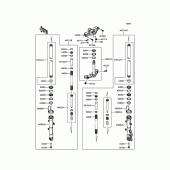 Схема вузла: Вилка передньої осі для Kawasaki EX300 Ninja 300 ABS