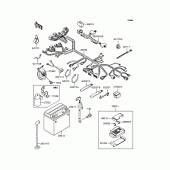 Схема вузла: Електроустаткування для Kawasaki ZX750 Ninja ZX-7R