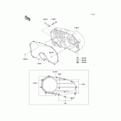 Схема вузла: Right engine cover(s) для Kawasaki VN800 Vulcan 800