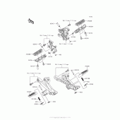 Схема узла: Подножки для Kawasaki ZX1400 Ninja ZX-14R