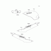 Схема вузла: Наклейки (Blue) для Kawasaki ZX600 Ninja ZX-6