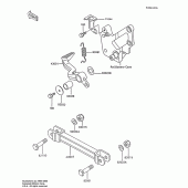 Схема вузла: Brake pedal/torque link для Kawasaki ZX600 Ninja 600R