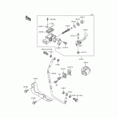 Схема узла: Передний тормозной цилиндр для Kawasaki KX250/ KX252 KX250
