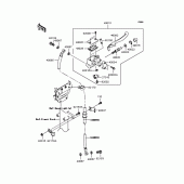 Схема узла: Передний тормозной цилиндр для Kawasaki BJ250 250TR