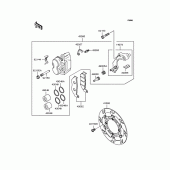Схема вузла: Переднє гальмо для Kawasaki KLX250 D-Tracker