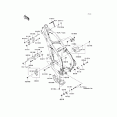 Схема узла: Крепление двигателя для Kawasaki KX250/ KX252 KX250F