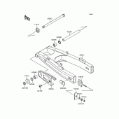 Схема узла: Задний рычаг (Маятник) для Kawasaki ZR250 Balius