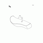 Схема узла: Сиденье для Kawasaki BJ250 Estrella RS