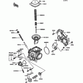 Схема вузла: Карбюратор parts(1/2) для Kawasaki VN750 VN750 Twin
