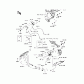 Схема узла: Выхлопная система (1/2) для Kawasaki ZR750 Z750