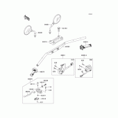 Схема узла: Руль & Пульт управления рулевой для Kawasaki KLX250 KLX250S