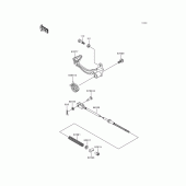 Схема узла: Лапка тормоза для Kawasaki KL250 KLR250