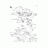 Схема вузла: Заднє крило для Kawasaki KLZ1000 Versys 1000