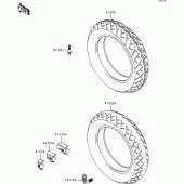 Схема узла: Шины для Kawasaki VN1500 VN1500 Classic Tourer
