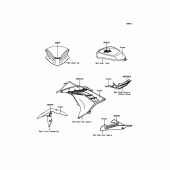 Схема вузла: Decals(Green)(CA,US) для Kawasaki EX300 Ninja 300 ABS