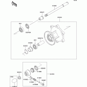 Схема вузла: Ступиця переднього колеса для Kawasaki EL250 Eliminator 252