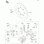 Схема узла: Передний тормоз для Kawasaki VN1500 VN1500 Drifter