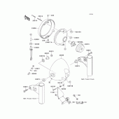 Схема вузла: Headlight(s) для Kawasaki EJ650 W650