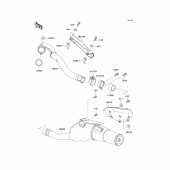 Схема вузла: Вихлопна система для Kawasaki KLX650 KLX650R