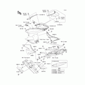 Схема вузла: Задні бічні обтічники & Захист ланцюга для Kawasaki ZX1000 Ninja ZX-10R