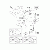 Схема узла: Топливный бак(1/2)(zx900-e2) для Kawasaki ZX900 Ninja ZX-9R
