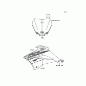 Схема вузла: Наклейки для Kawasaki KLX110 KLX110