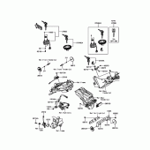 Схема вузла: Ignition Switch/Locks/Reflectors для Kawasaki EX300 Ninja 300 ABS