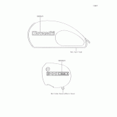 Схема вузла: Наклейка(Червоний)(LHFB) для Kawasaki BJ250