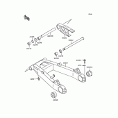 Схема вузла: Задній важіль (Маятник) для Kawasaki ZR750 Zephyr