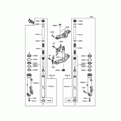 Схема узла: Вилка передней оси для Kawasaki ER650 ER-6N ABS