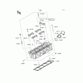 Схема вузла: Головка циліндра для Kawasaki ZR1000 Z1000