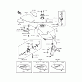 Схема узла: Топливный бак (Zx600-d2/d3) для Kawasaki ZX600 Ninja ZX-6