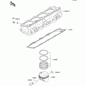 Схема вузла: Циліндр & Поршень для Kawasaki ZR750 Z750