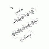 Схема вузла: Трансмісія для Kawasaki VN1500 Vulcan 1500 Nomad Fi