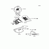 Схема узла: Наклейки (グリ-ン/ホワイト) для Kawasaki KMX50 KSR-I