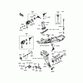 Схема вузла: Ignition Switch/Locks/Reflectors для Kawasaki ZX636 Ninja ZX-6R ABS KRT Edition