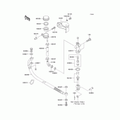 Схема вузла: Задній гальмівний циліндр Kawasaki VN1500 Vulcan 1500 Nomad Fi