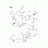 Схема вузла: Кермо & Пульт управління кермовим для Kawasaki KL250 KL250 Super Sherpa